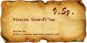 Vincze Szeréna névjegykártya