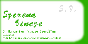 szerena vincze business card